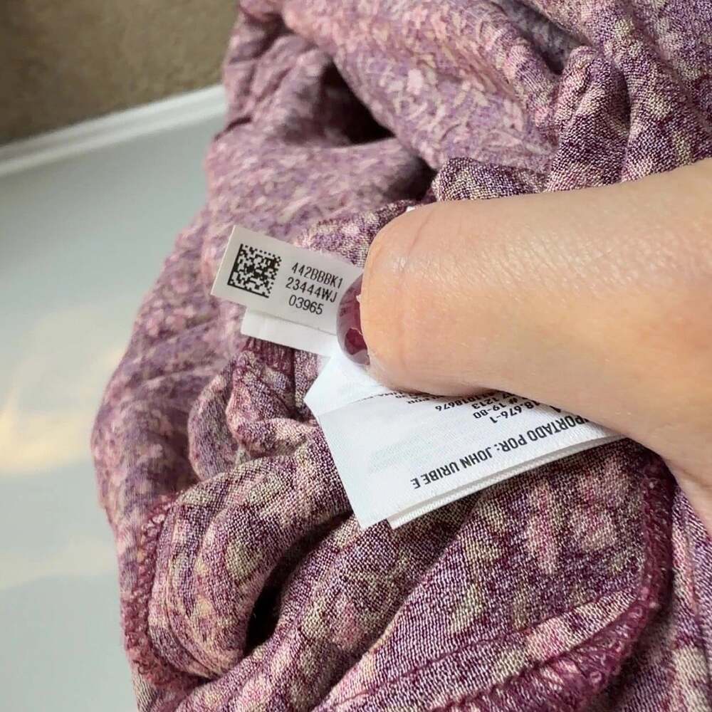 American Eagle Outfitters Burgundy Floral Midi Dress Size Large Women’s - Picture 7 of 8
